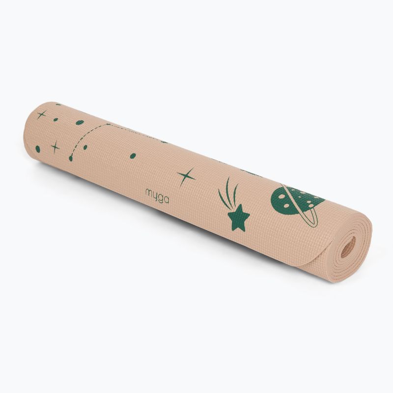 Yoga mat Myga Dino 3 mm beige 6
