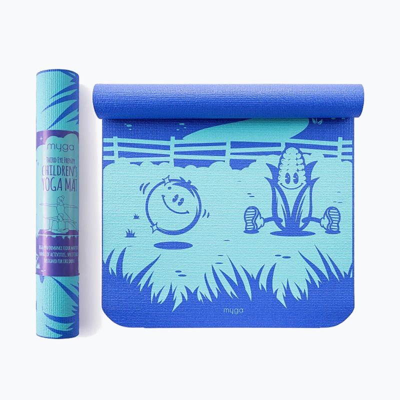 Children's yoga mat Myga Frenzy 3 mm blue 2