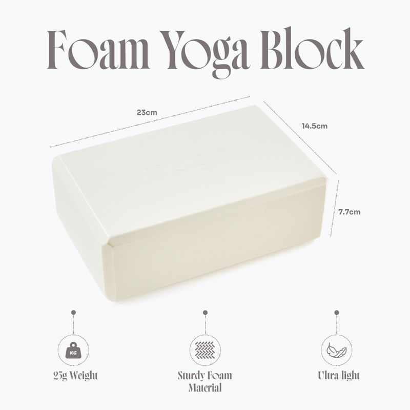 Yoga block Myga Foam Block do jogi cream 2