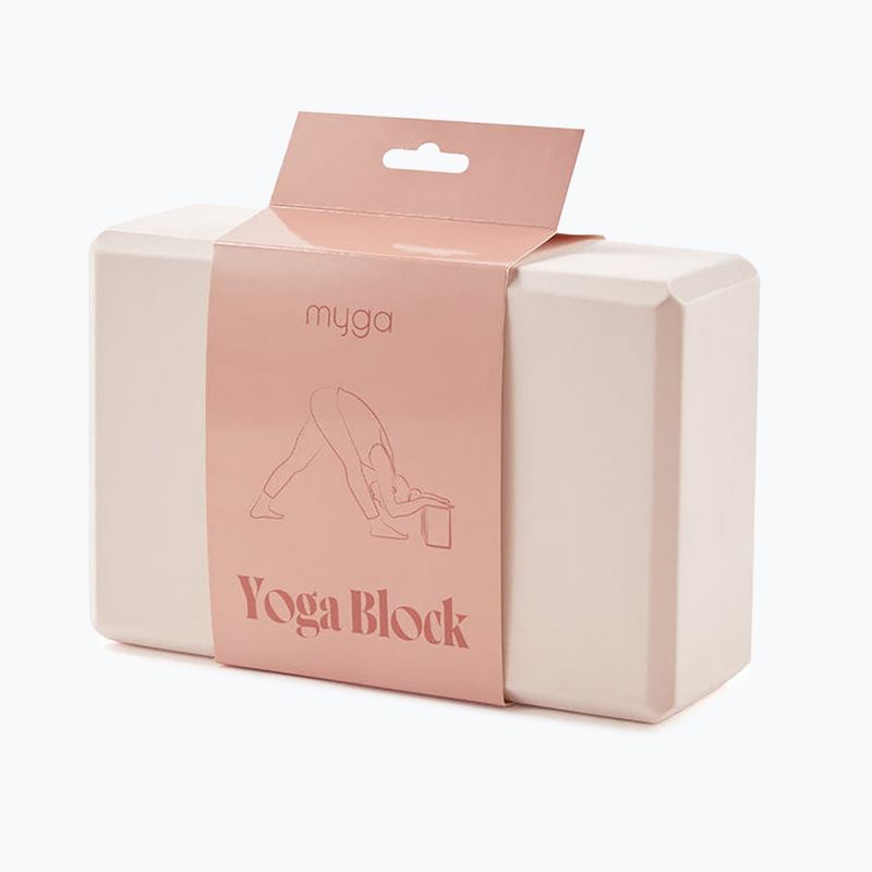 Yoga block Myga Foam Block 2 pcs beige 3