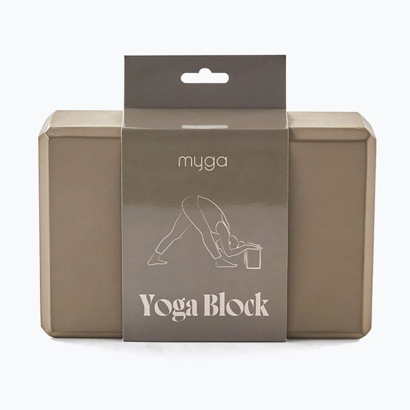 Yoga block Myga Foam Block 2 pcs. brown 3
