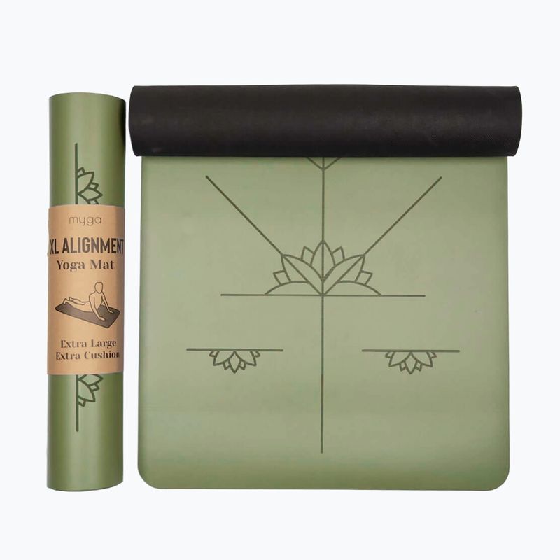 Yoga mat Myga Alignment XL 6 mm green 5