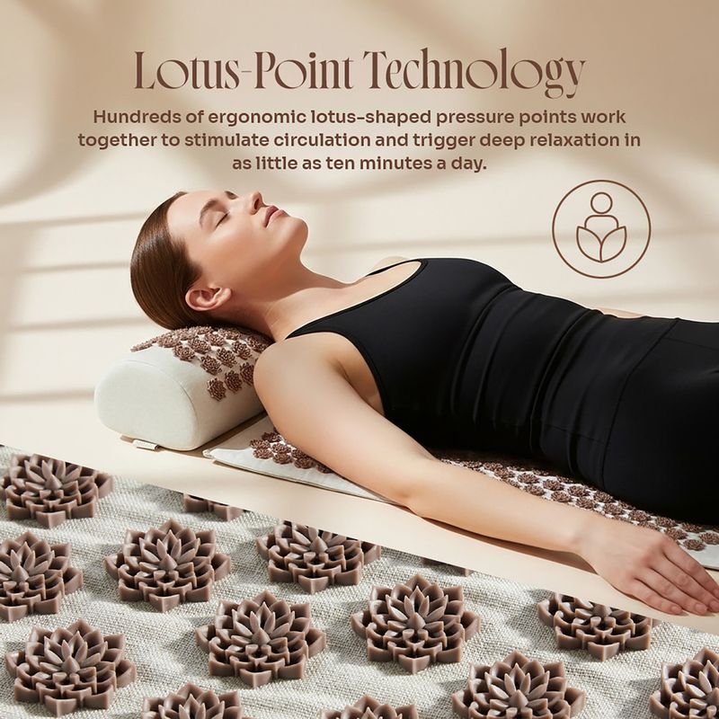 Acupressure mat Myga RY2687 beige 13
