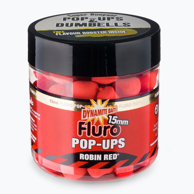 Dynamite Baits Robin Red Fluoro Pop Up 15mm pink carp float balls ADY040042