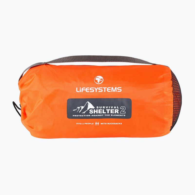 Lifesystems Survival Shelter 2 two-person emergency tent orange LM42311