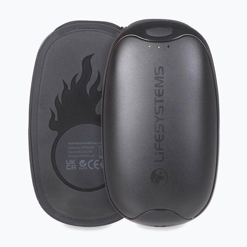 Lifesystems Rechargeable Dual Palm Handwarmer USB & USB C black 2