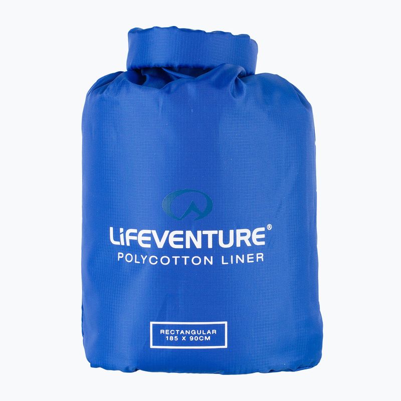 Lifeventure Polycotton Sleeping Bag Liner Rectangular blue 3