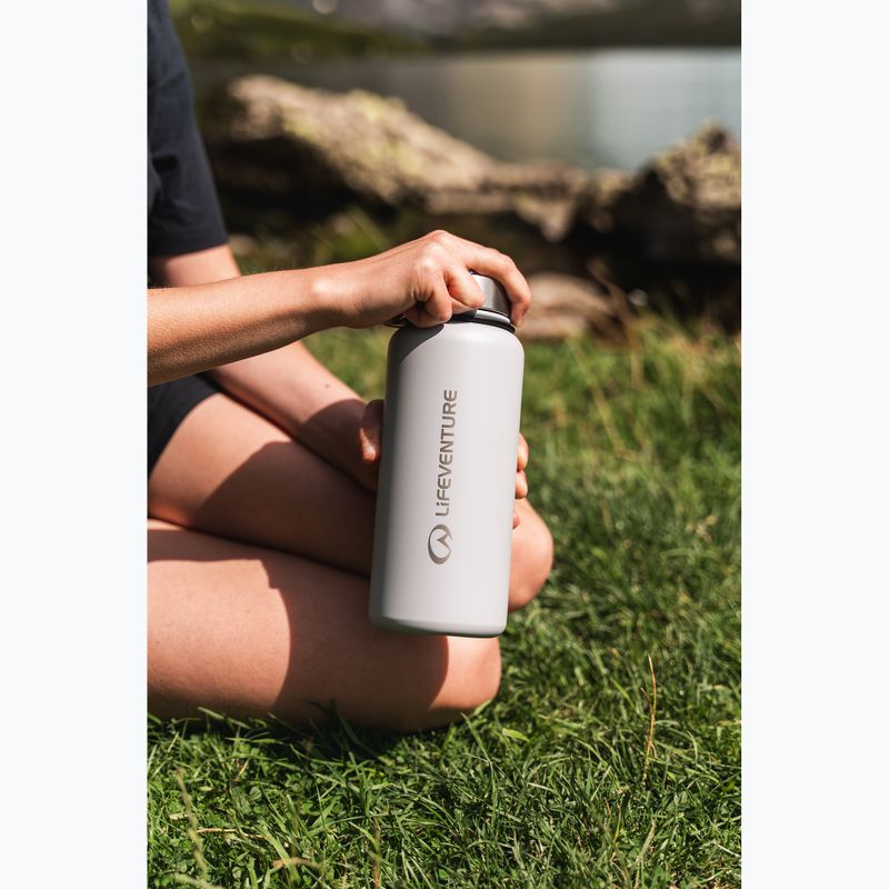 Lifeventure Stainless Steel Flask 1000 ml thermal bottle light grey 3