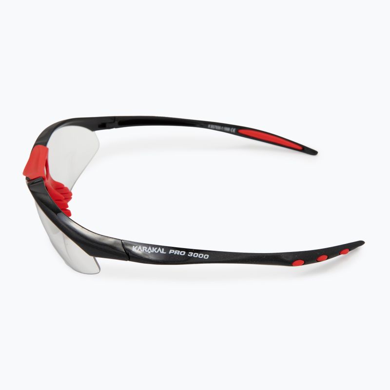 Squash glasses Karakal Pro 3000 black/red 4