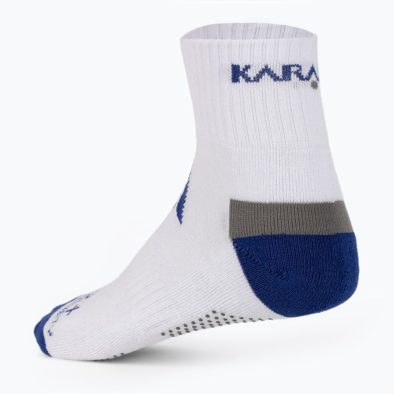 Karakal X2+ Ankle tennis socks white and navy blue KC532 2