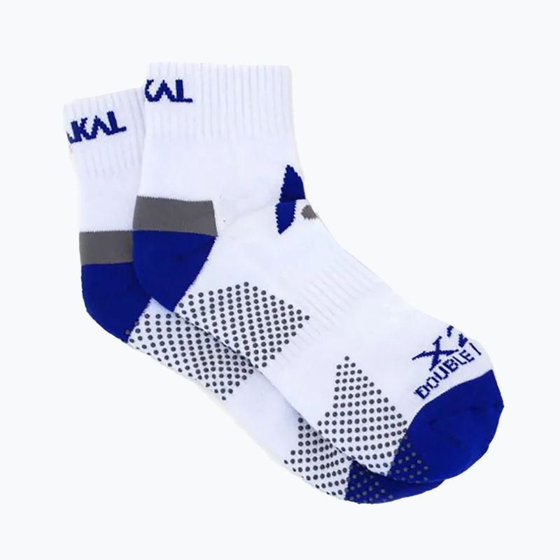 Karakal X2+ Ankle tennis socks white and navy blue KC532 5