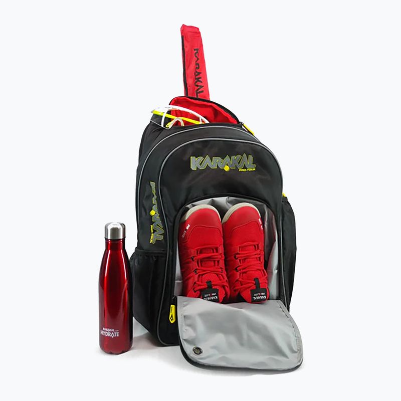 Karakal Pro Tour 2.0 squash backpack 30 l black/yellow 9