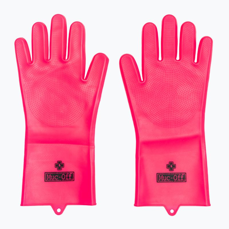 Muc-Off Deep Scrubber Gloves pink bike cleaning gloves 2