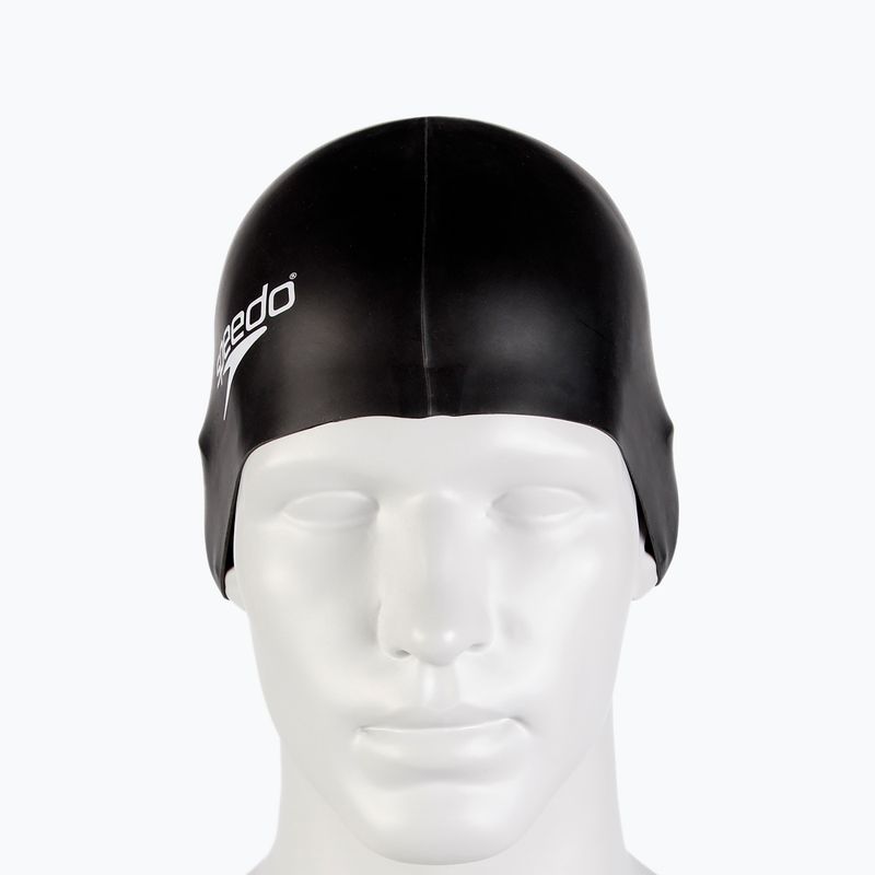 Speedo Plain Flat Silicone swimming cap black 8-709910001 3