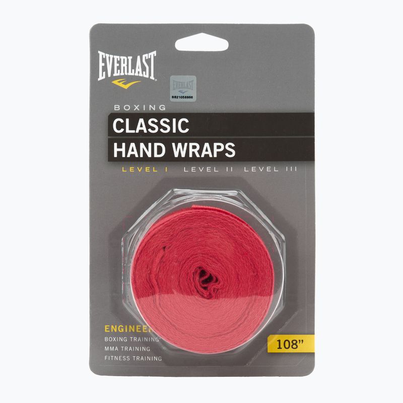 Boxing hand wraps Everlast 275 cm red