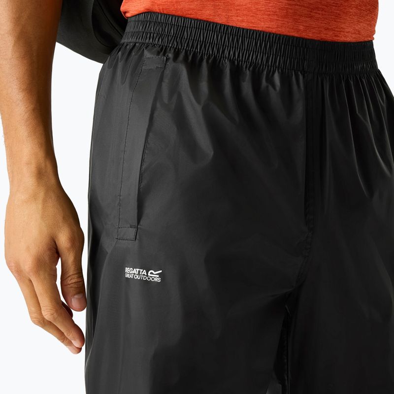 Men's trousers with membrane REGATTA Pack It Overtrousers black 5