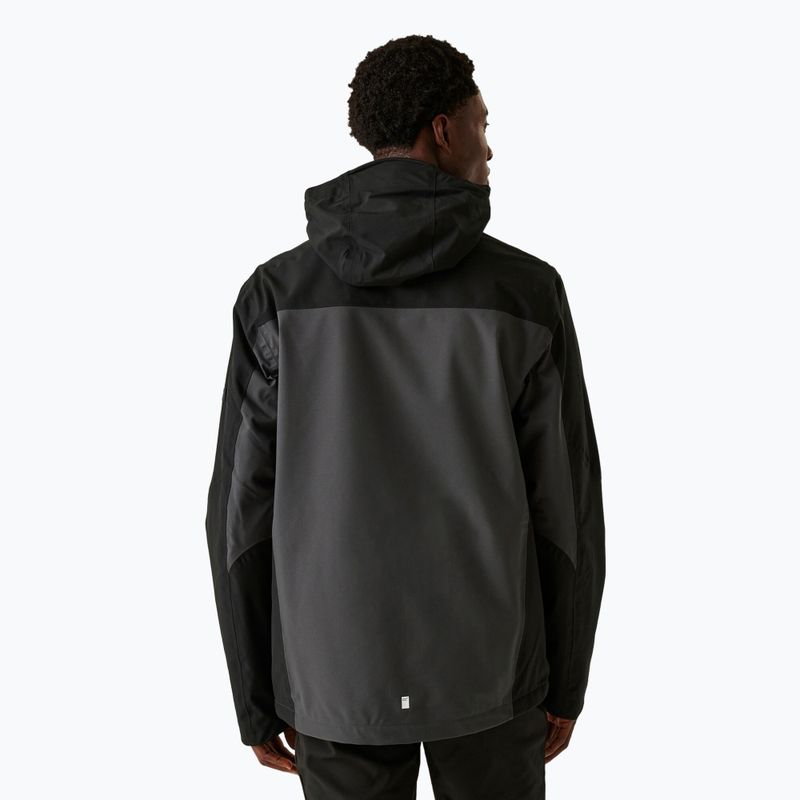 Men's REGATTA Birchdale ash/black rain jacket 3