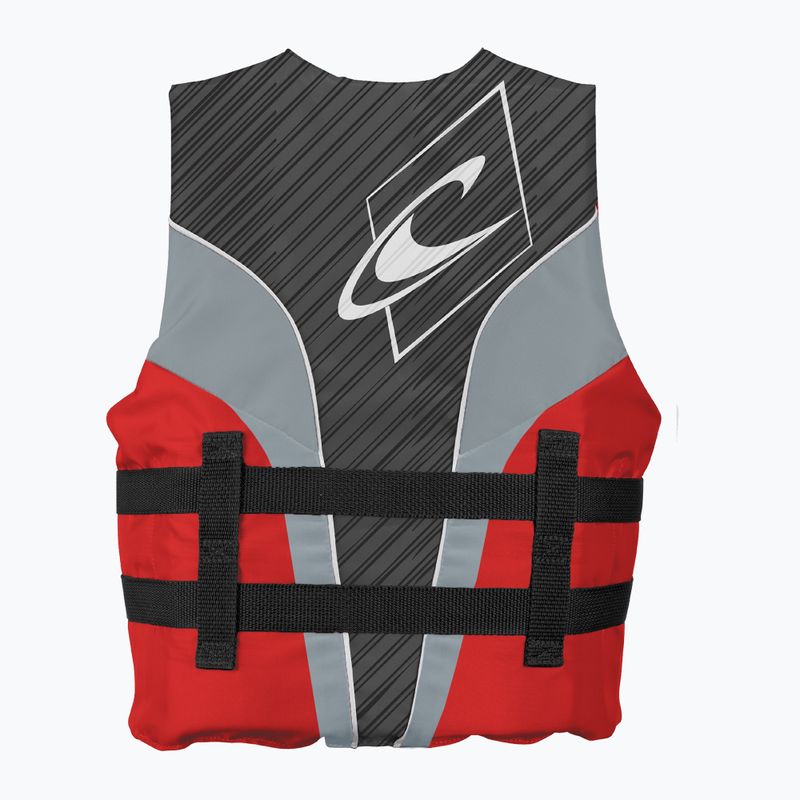 Children's O'Neill Superlite 50N ISO Vest smoke/graphite/red white 2