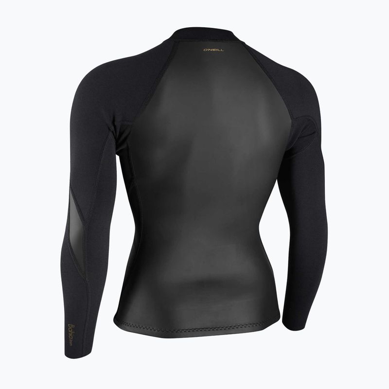 Women's wetsuit O'Neill Bahia 1/0.5mm Full-Zip Jacket glide black/black/black 2