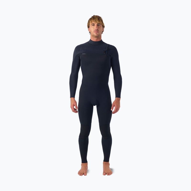 Men's swimming wetsuit O'Neill Hyperfreak 5/4+ mm Chest Zip Full black/black