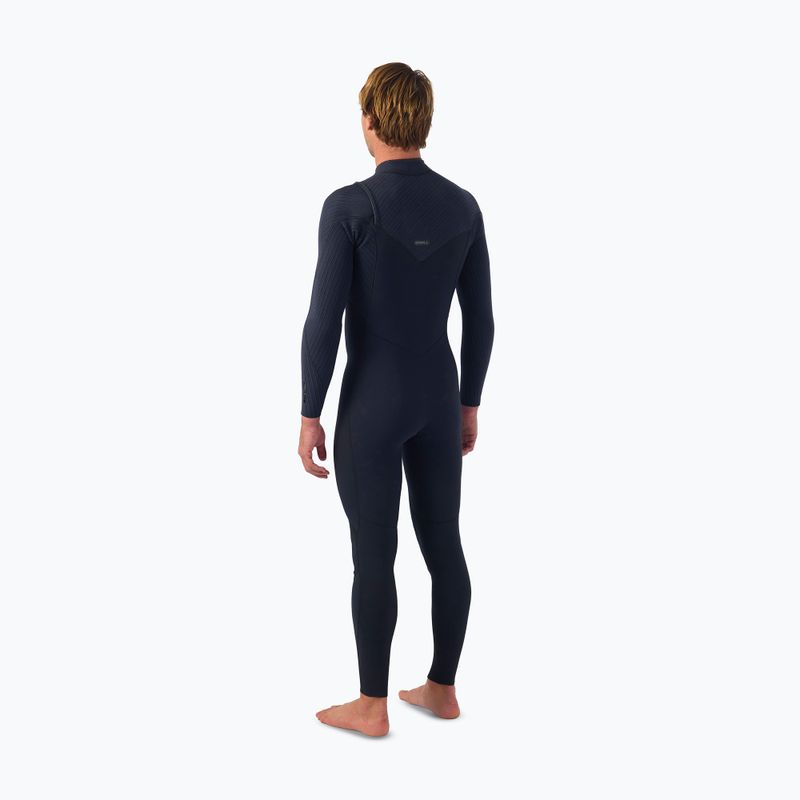 Men's swimming wetsuit O'Neill Hyperfreak 5/4+ mm Chest Zip Full black/black 4