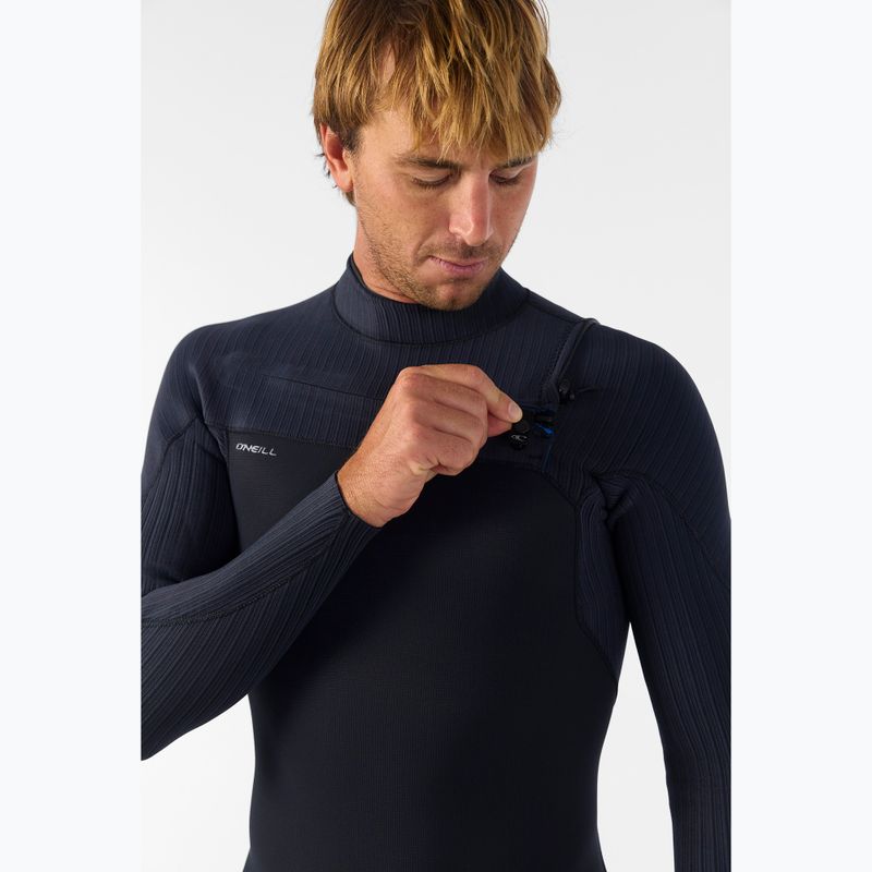 Men's swimming wetsuit O'Neill Hyperfreak 5/4+ mm Chest Zip Full black/black 5