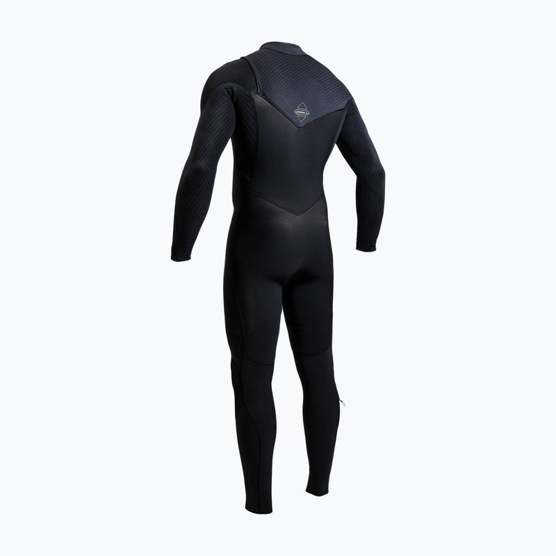 Men's swimming wetsuit O'Neill Hyperfreak 5/4+ mm Chest Zip Full black/black 10