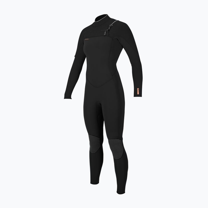 Women's swimming wetsuit O'Neill Hyperfreak 4/3+ mm Chest Zip Full black/black
