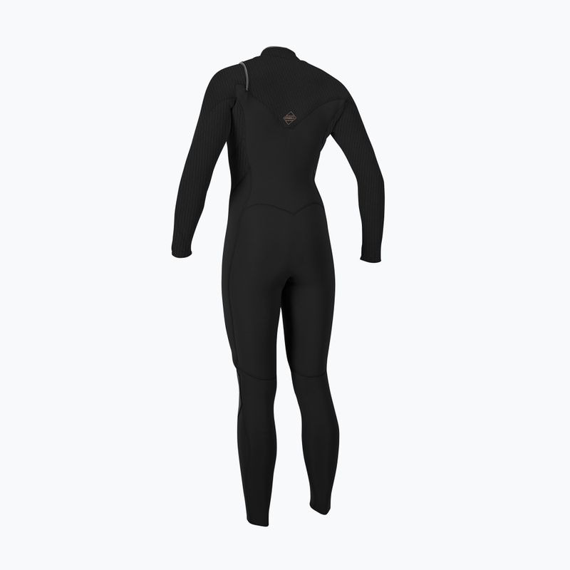 Women's swimming wetsuit O'Neill Hyperfreak 4/3+ mm Chest Zip Full black/black 2