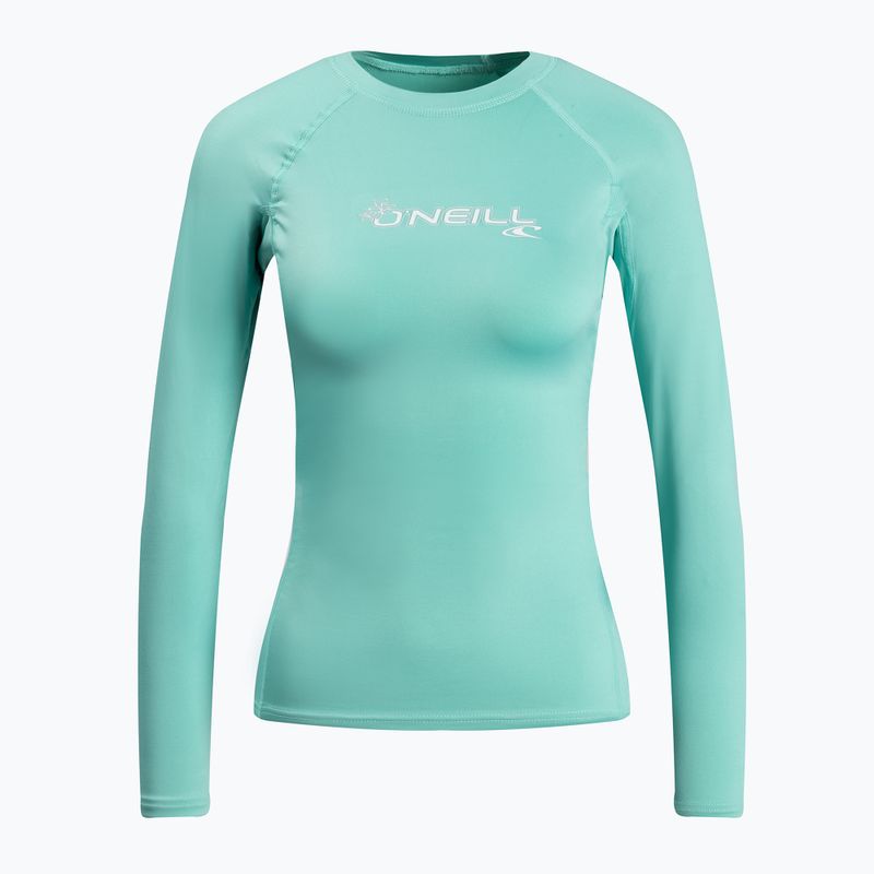Women's swimming longsleeve O'Neill Basic Skins Rash Guard light/aqua
