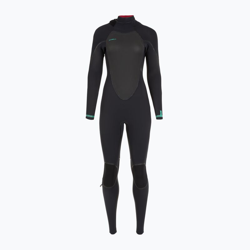 Women's O'Neill Psycho Tech 5/4+ Back Zip Full Black Neoprene Foam 2