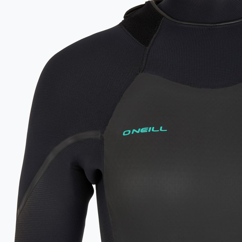 Women's O'Neill Psycho Tech 5/4+ Back Zip Full Black Neoprene Foam 4