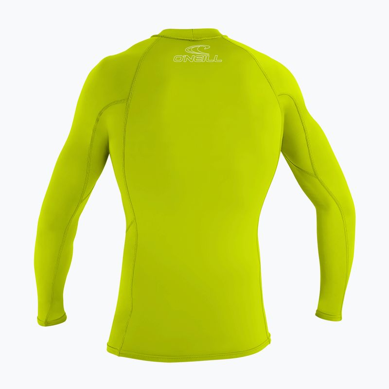 Children's swimming longsleeve O'Neill Basic Skins LS Rash Guard lime 2