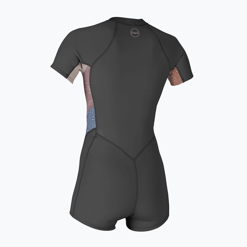 O'Neill Bahia 2/1 Front Zip Spring graphite/desert bloom/drift blue women's wetsuit 2