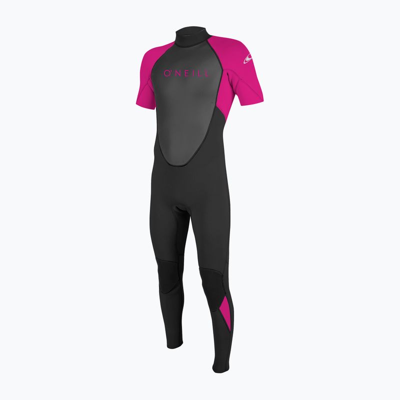 O'Neill Reactor-2 2mm BZ S/S Full black/berry children's wetsuit