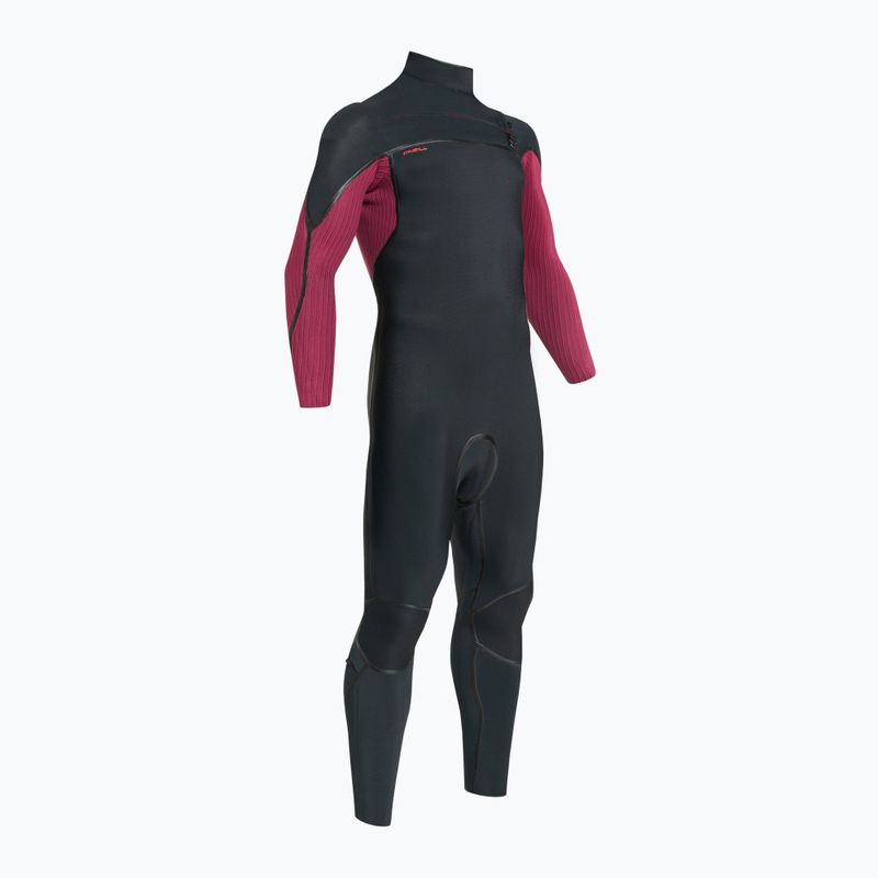 Men's O'Neill Hyperfreak Fire 4/3+ Chest Zip Full F95 Swim Foam Black-Red 5512