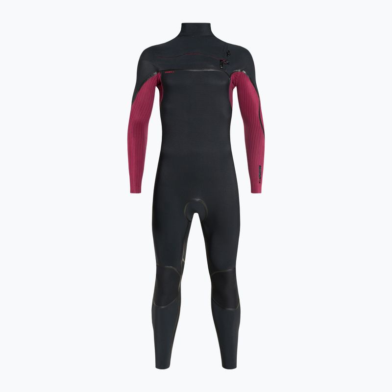 Men's O'Neill Hyperfreak Fire 4/3+ Chest Zip Full F95 Swim Foam Black-Red 5512 2