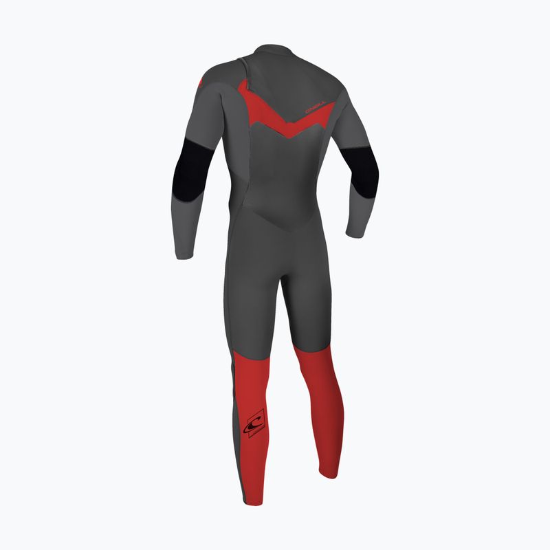 Children's wetsuit O'Neill Youth Epic 5/4 Chest Zip Full graphite/smoke/red 2