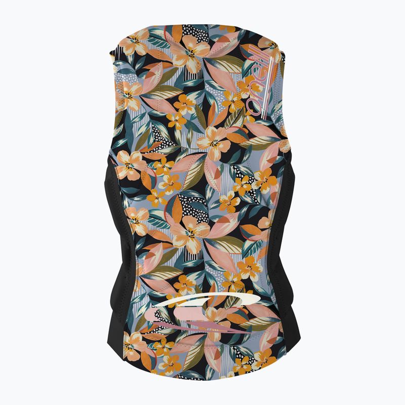 O'Neill Girls Slasher Comp demi floral/black children's safety waistcoat 2