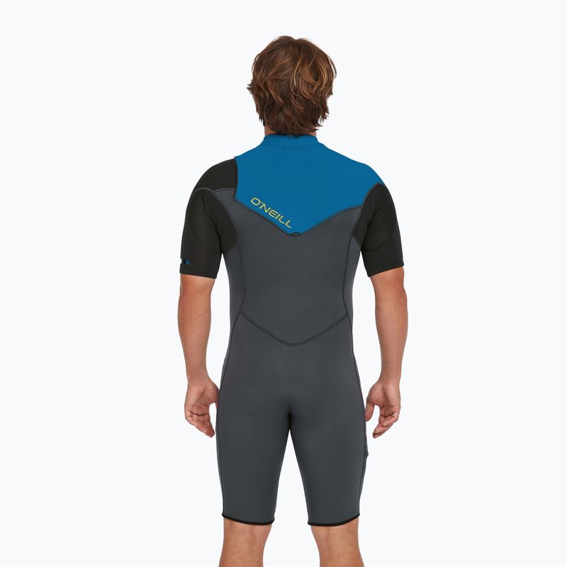 Men's wetsuit O'Neill Hammer 2mm Chest Zip SS Spring graphite/black/ocean 4