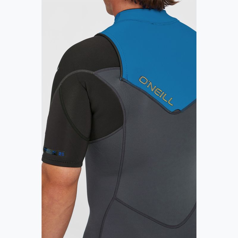 Men's wetsuit O'Neill Hammer 2mm Chest Zip SS Spring graphite/black/ocean 7
