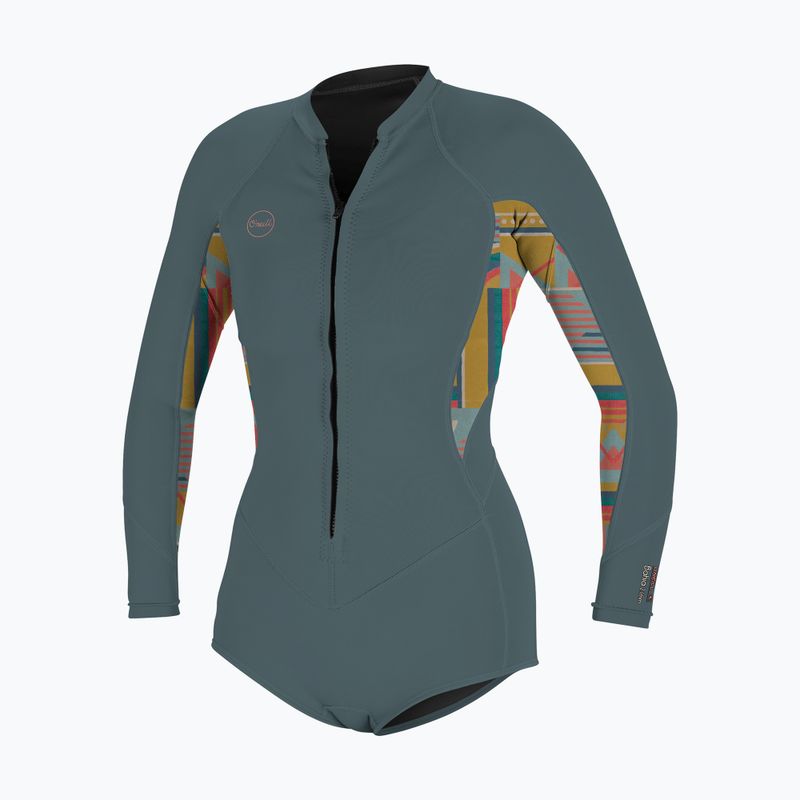 Women's O'Neill Bahia 2/1 Front Zip Short Spring shade/ arta geo/ shade wetsuit