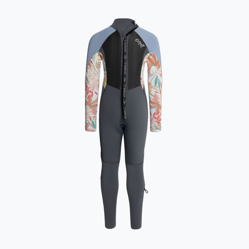 O'Neill Girls Epic 5/4 Back Zip Full graphite/dahlia/infinity children's swimming foam 3