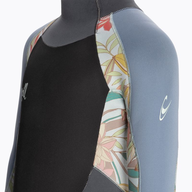 O'Neill Girls Epic 5/4 Back Zip Full graphite/dahlia/infinity children's swimming foam 4