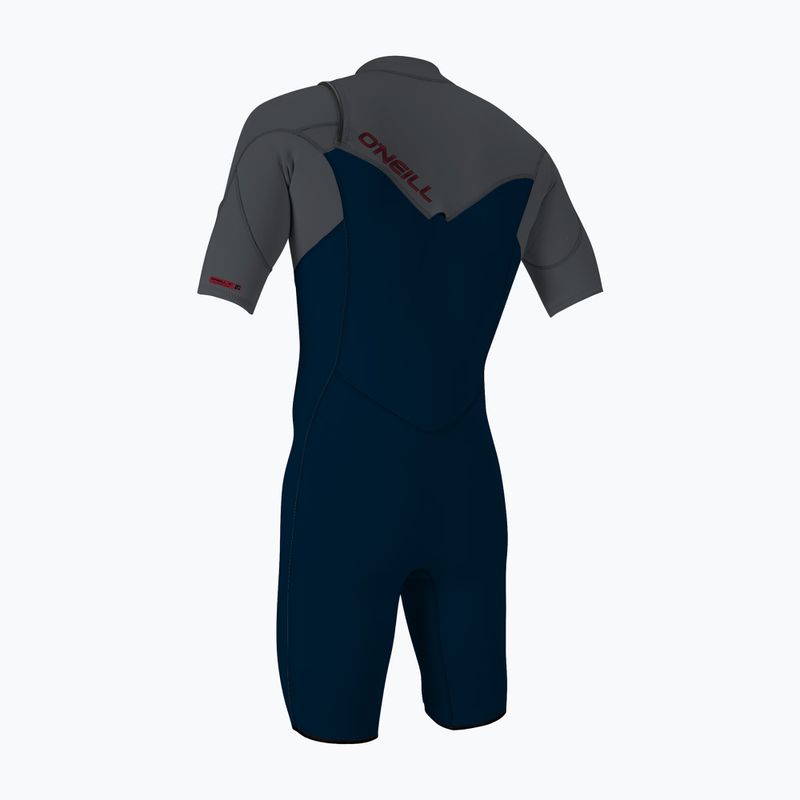 Men's wetsuit O'Neill Hammer 2mm Chest Zip SS Spring abyss/graphite/graphite 2