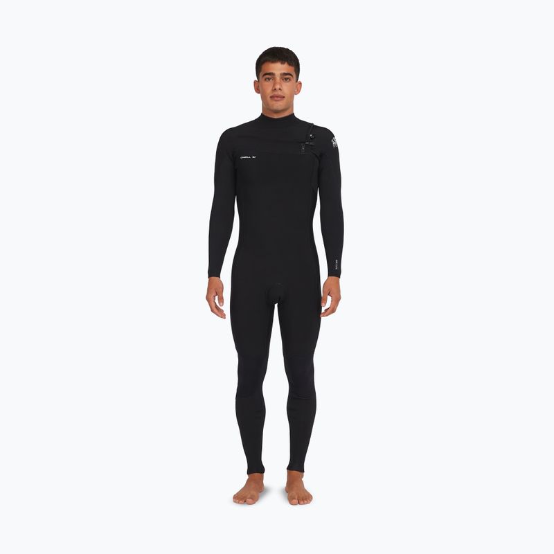 Men's swimming wetsuit O'Neill Epic 3/2 Chest Zip Full A05 black/black/black 3