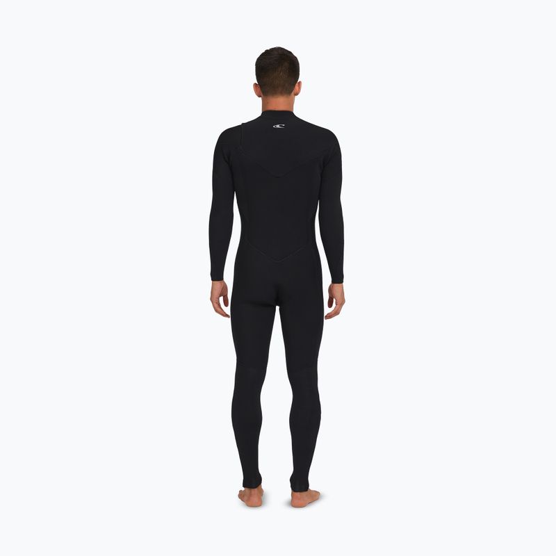 Men's swimming wetsuit O'Neill Epic 3/2 Chest Zip Full A05 black/black/black 4