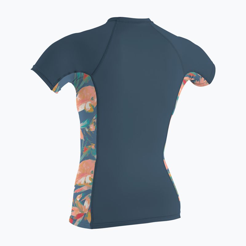Women's swim top O'Neill Side Print Rash Guard copen blue/painted tropics 2