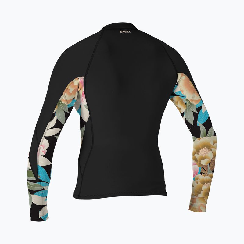 Women's neoprene jacket O'Neill Bahia 1/0.5 mm Full-Zip Jacket black/mikah floral/black 2