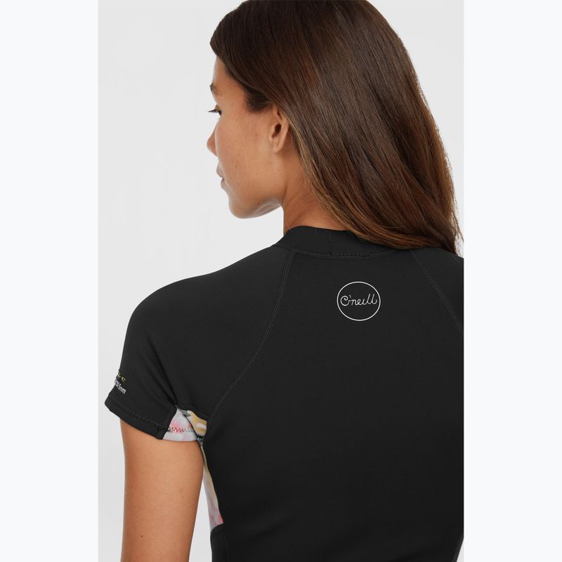 O'Neill Bahia 2/1 mm Front Zip Spring black/ micah floral/ black women's wetsuit 4